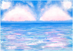 Blue Serenity (Embellished) Print