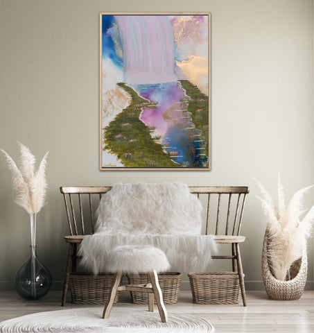 Tranquility Falls (Embellished) Print